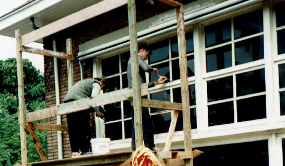Picture of the school being renovated